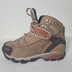 Oboz Bridger Mid Waterproof Brown/Black/Orange Women's Hiking Boot Size 8